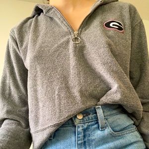 UGA bulldogs cropped sweatshirt